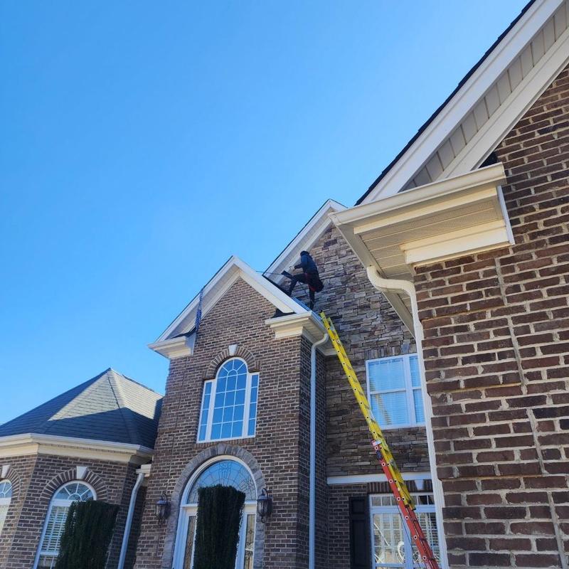 Eyebrow roof dry rot repair with new shingles