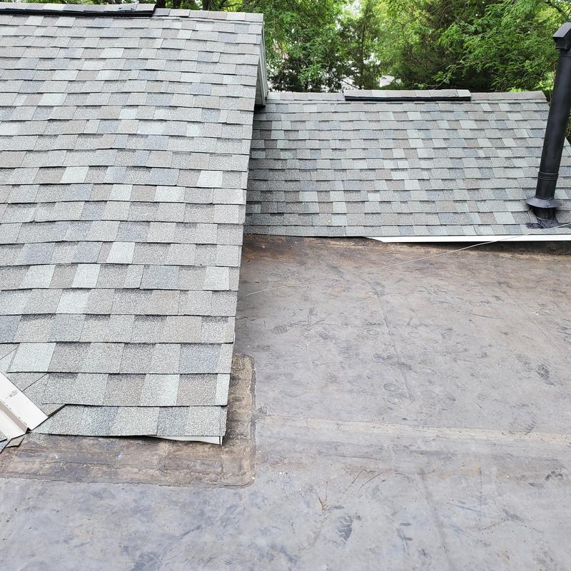 Tamko Titan XT shingles on residential roof sections Tamko Titan XT shingles on residential roof sections