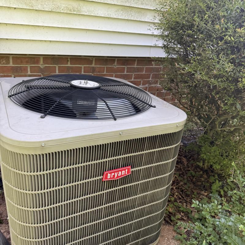 Bryant air conditioner unit by brick house exterior Bryant air conditioner unit by brick house exterior