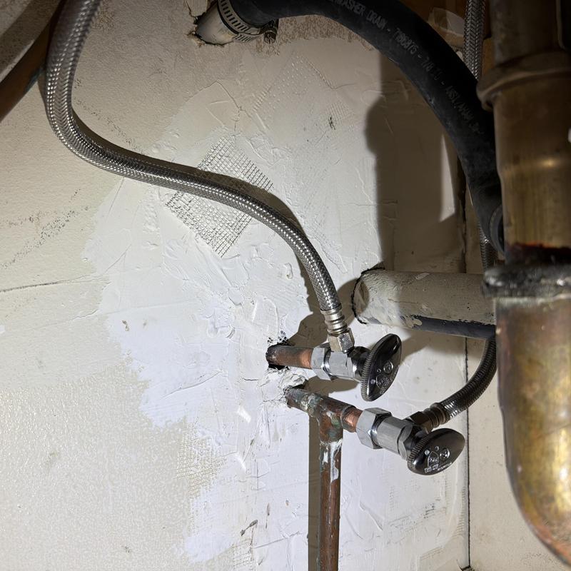 Angle stops and supply lines installation in plumbing system Angle stops and supply lines installation in plumbing system