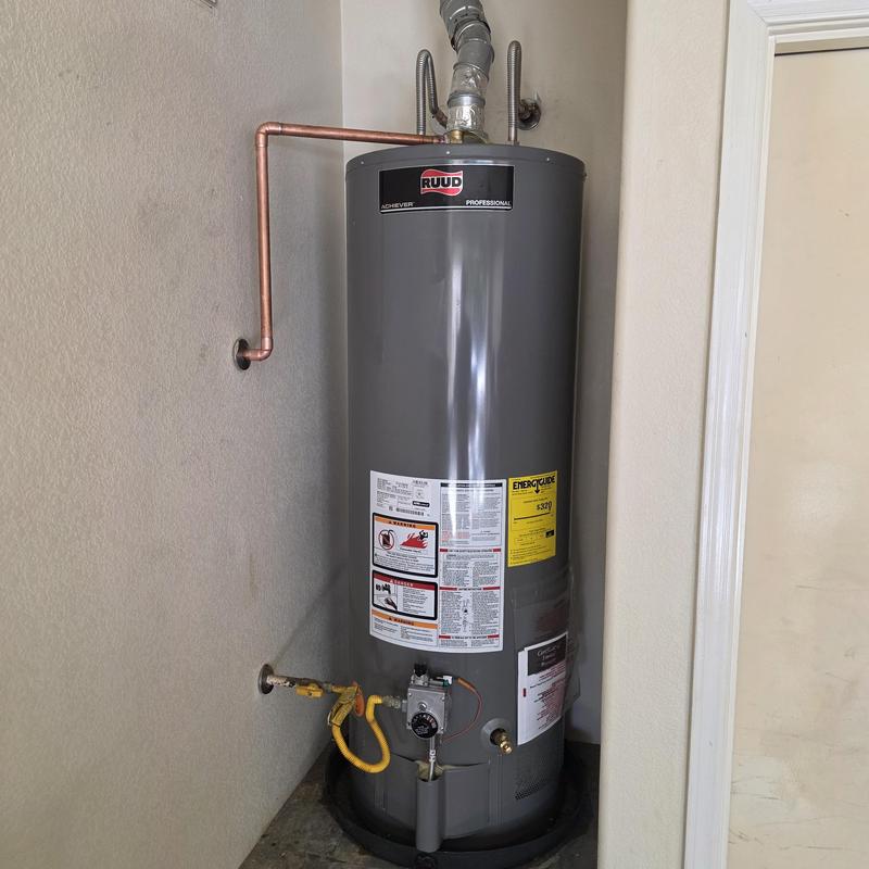 50 gallon gas water heater with new copper piping 50 gallon gas water heater with new copper piping