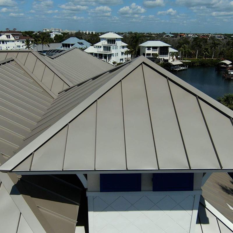 Standing seam metal roof with coastal view Bonita Springs Standing seam metal roof with coastal view Bonita Springs