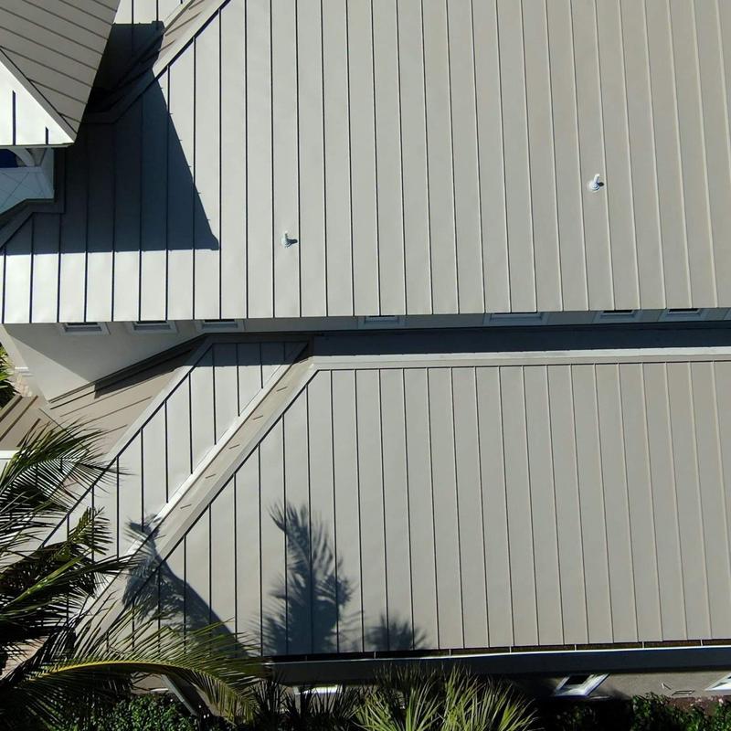 Standing seam metal roof with vent pipes in Florida Standing seam metal roof with vent pipes in Florida