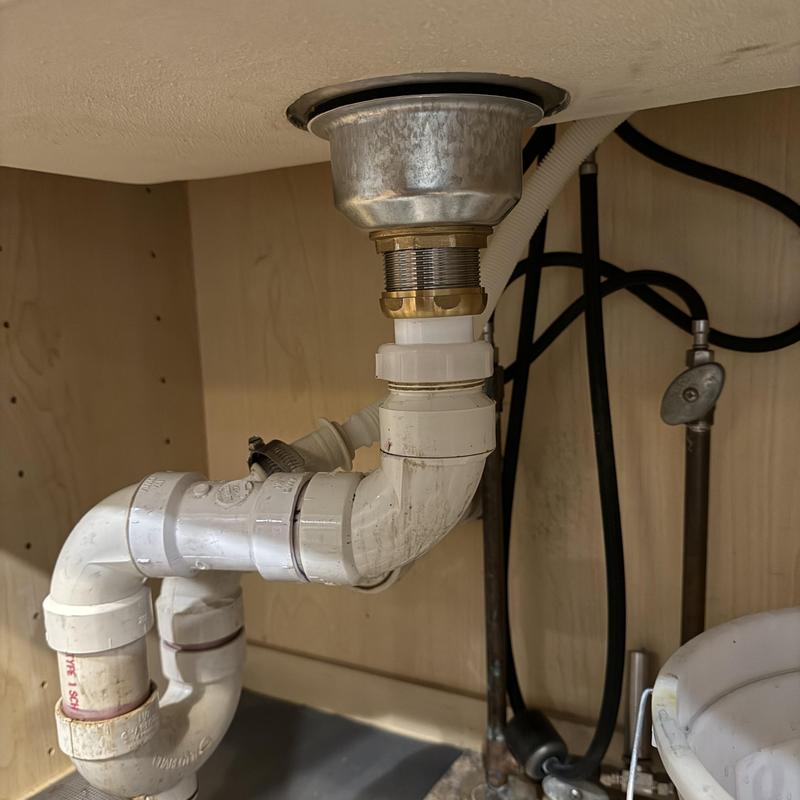 Kitchen sink drain pipe replacement and clear under cabinet Kitchen sink drain pipe replacement and clear under cabinet