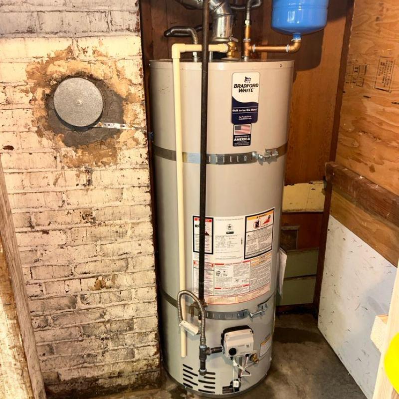 Bradford White 50-gallon natural gas water heater installation Bradford White 50-gallon natural gas water heater installation