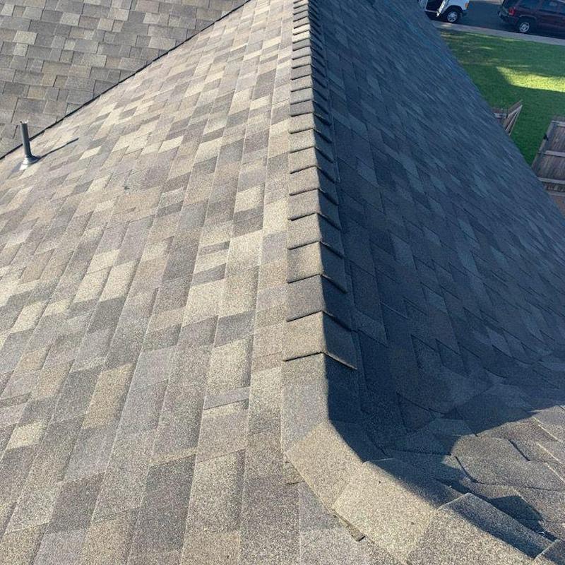 Vista Malarkey shingle roof with black ridge caps