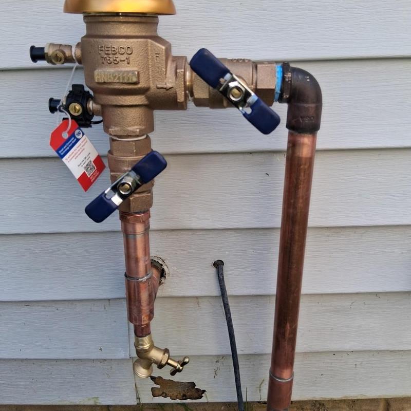Pressure vacuum breaker assembly with copper piping installation