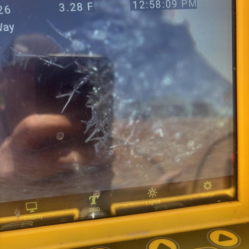Sewer line camera showing pipe damage with roots