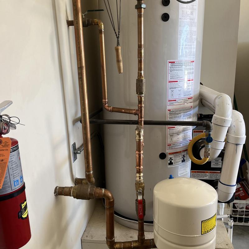 Radiant copper piping cut and replaced near water heater Radiant copper piping cut and replaced near water heater