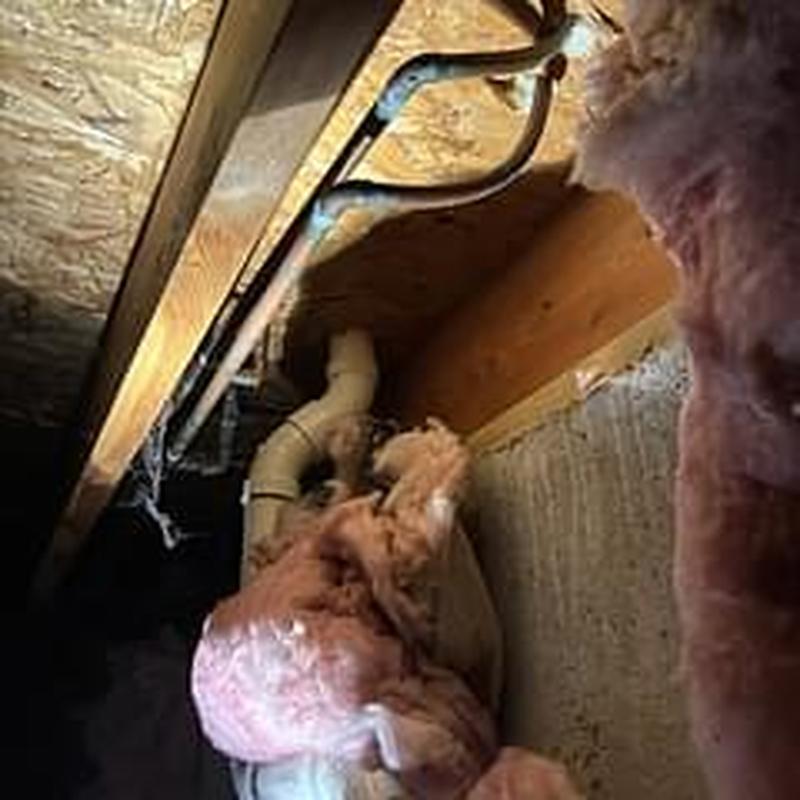 Cold water line replacement in crawlspace near washer box