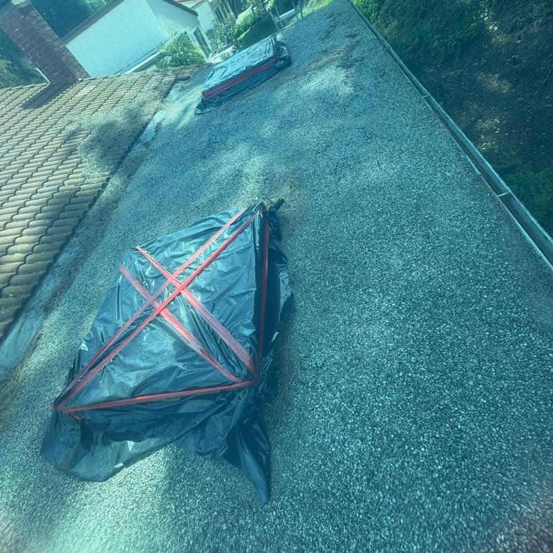 Torch down flat roofing with covered vents in Laguna Woods Torch down flat roofing with covered vents in Laguna Woods