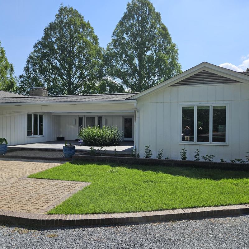 Trex decking system on Pinehurst home exterior