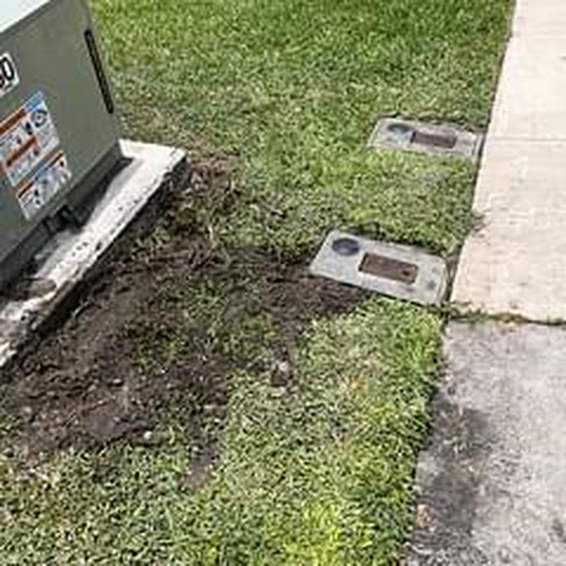 34 main water service excavation with PVC adapter installation