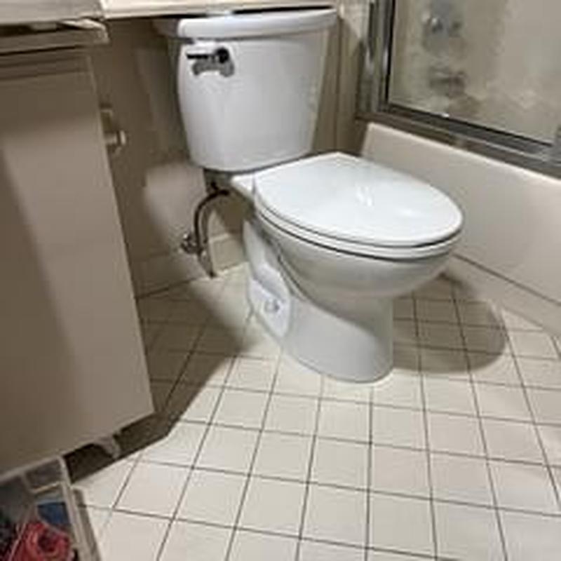 American Standard Cadet Pro toilet installation in bathroom