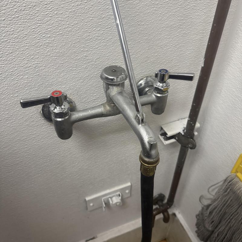 ADA Chicago style faucet with mop sink hose attachment