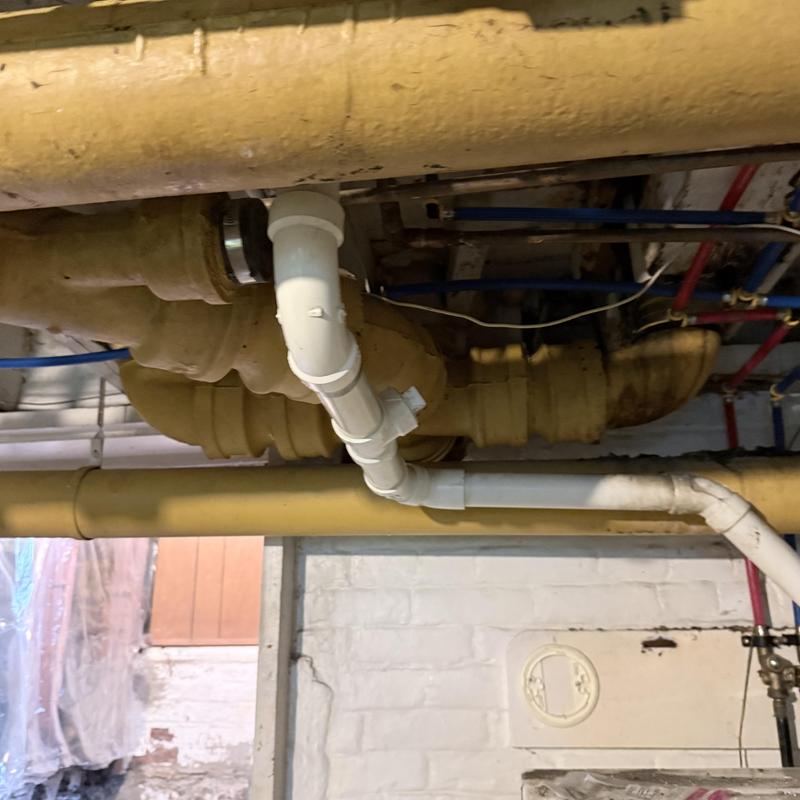 Toilet flange and piping replacement under floor Toilet flange and piping replacement under floor