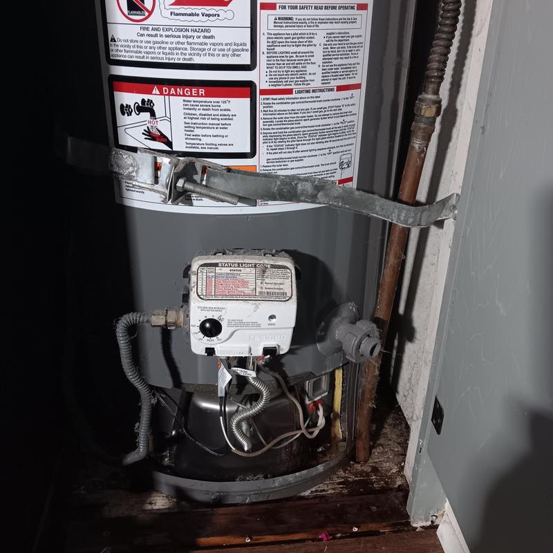Water heater control valve and gas connection setup