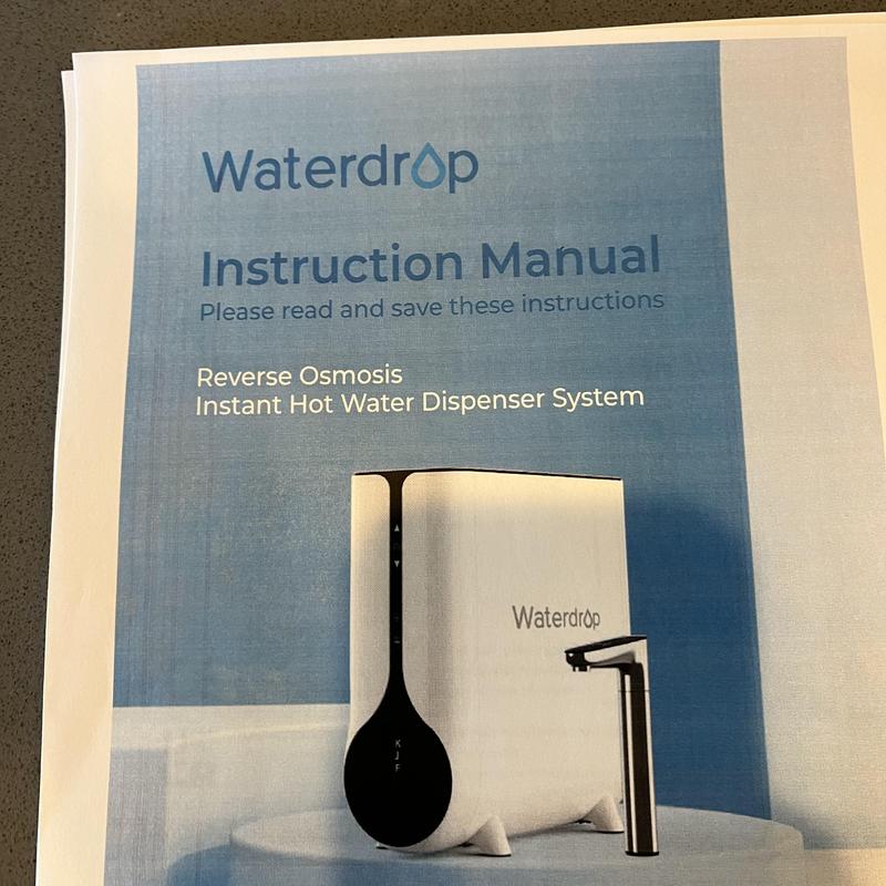 Reverse osmosis instant hot water dispenser system manual