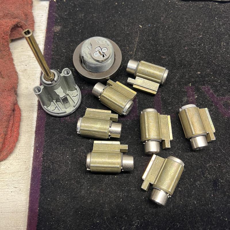 Cylinder lock cores for business rekeying job in Tulsa