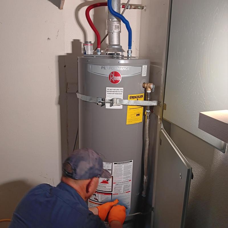 40-gallon Rheem water heater installation in Tehachapi