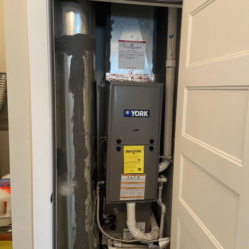 York furnace replacement with new heat exchanger and testing