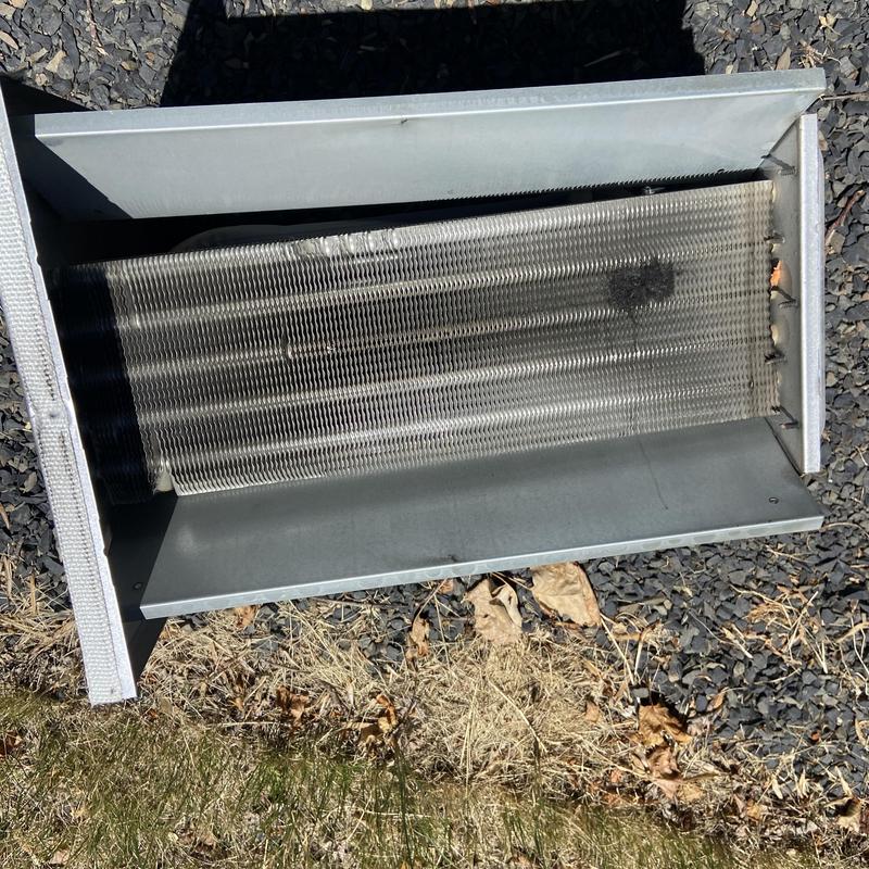 Furnace heat exchanger removed for replacement