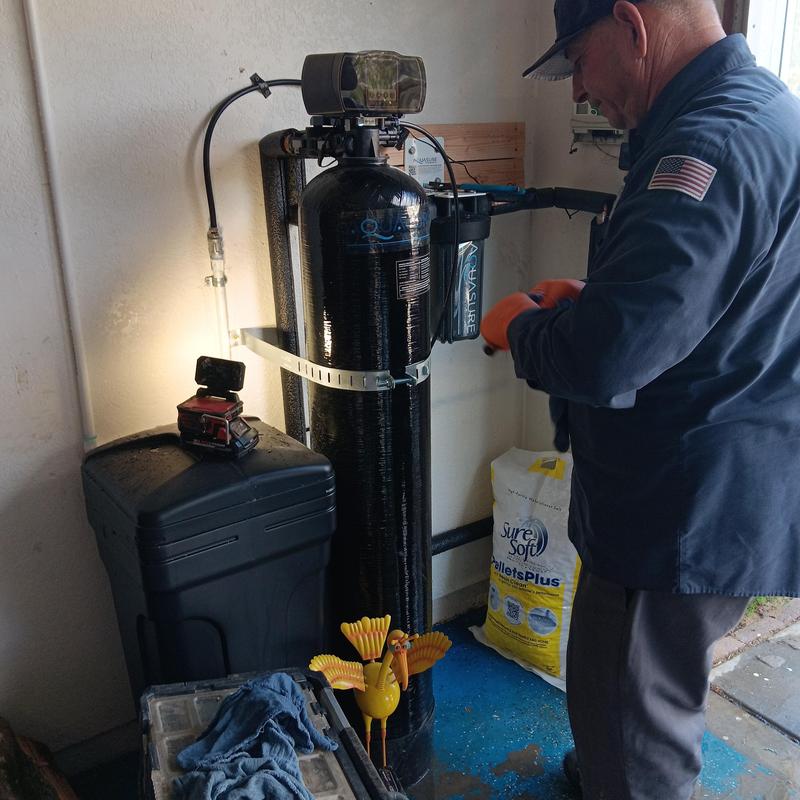 Whole house water treatment system installation in Lancaster