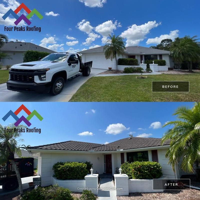 Stone-coated steel roof installation in Bonita Springs Stone-coated steel roof installation in Bonita Springs