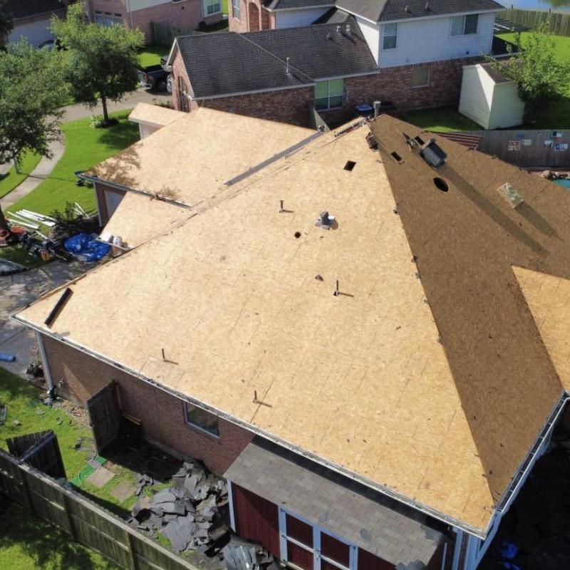 Roof decking installation on residential home