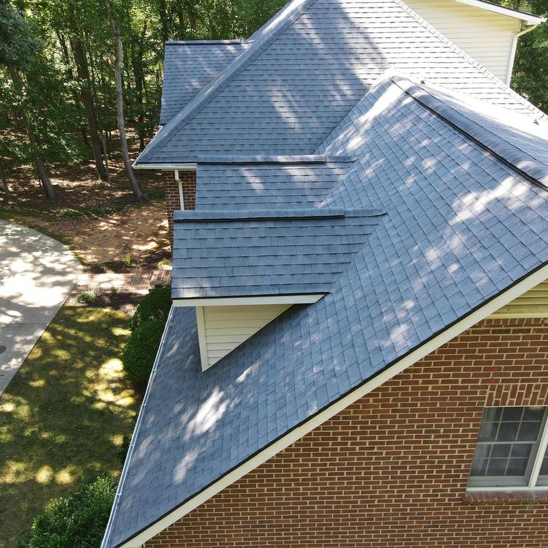 Asphalt shingle roof inspection with fascia and gutters