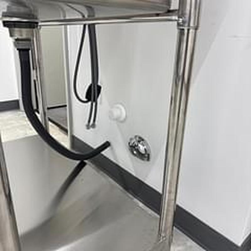 Commercial utility sink plumbing connections installation Commercial utility sink plumbing connections installation