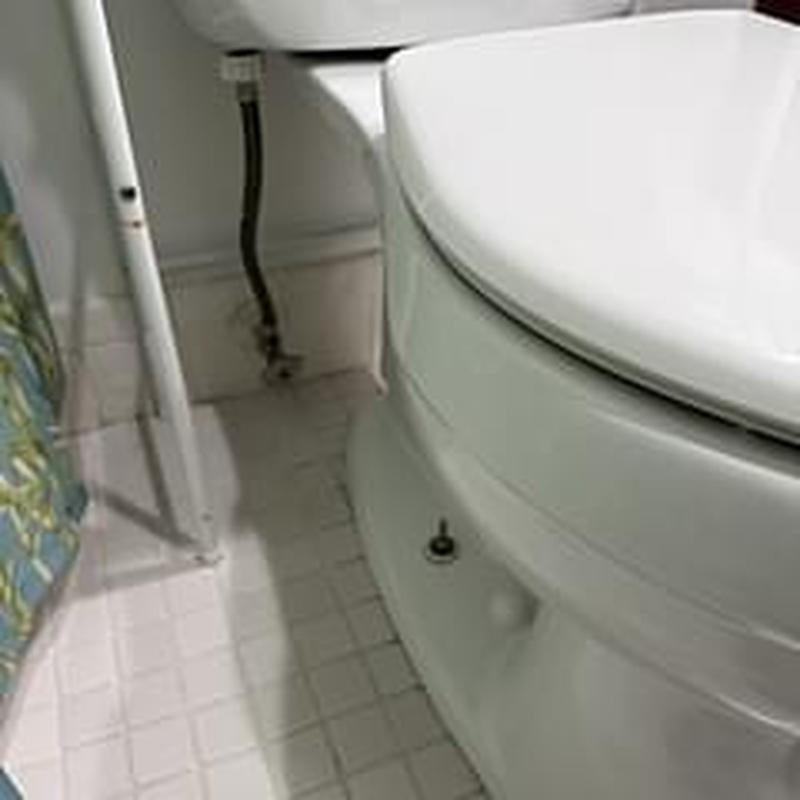 Toilet flange replacement with new wax seal in bathroom Toilet flange replacement with new wax seal in bathroom
