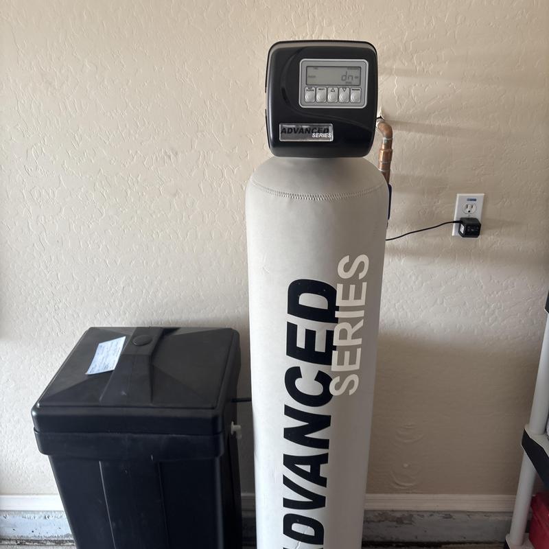 Water softener system with digital control panel