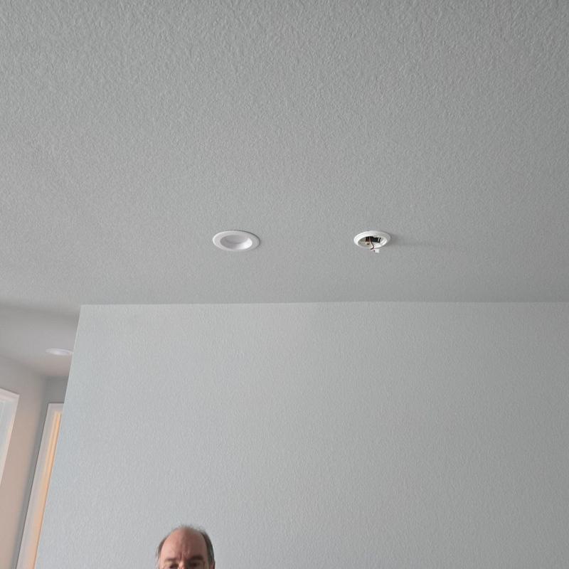 Ceiling fire alarm base missing detector installed