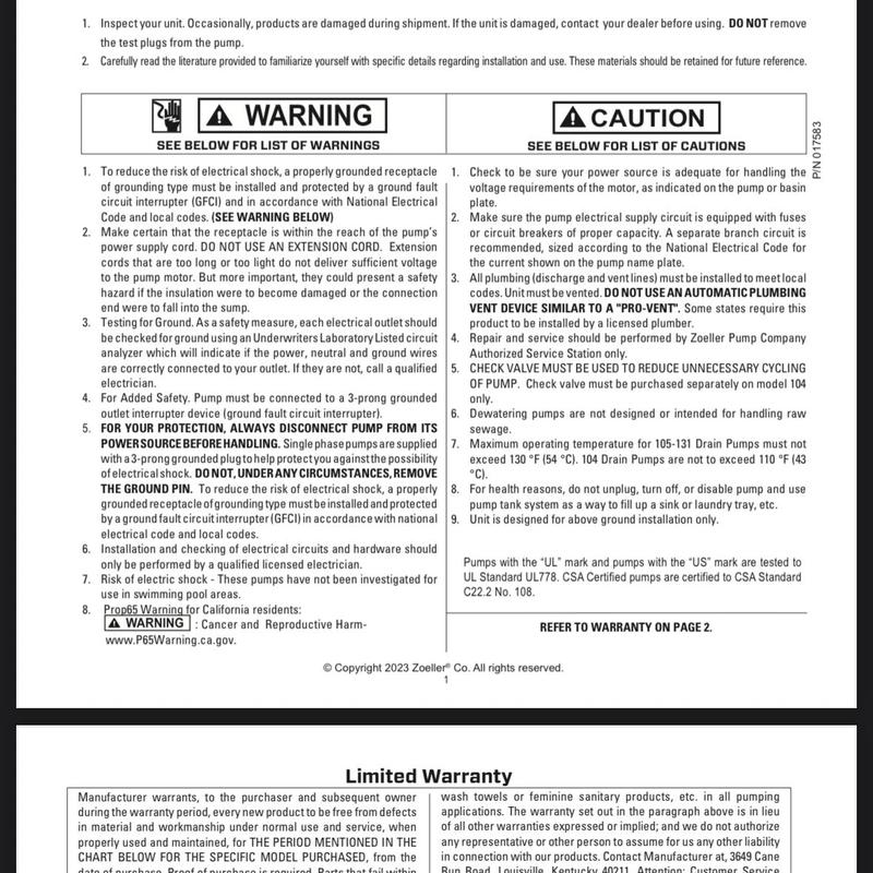 Pump electrical safety and grounding precautions instructions Pump electrical safety and grounding precautions instructions