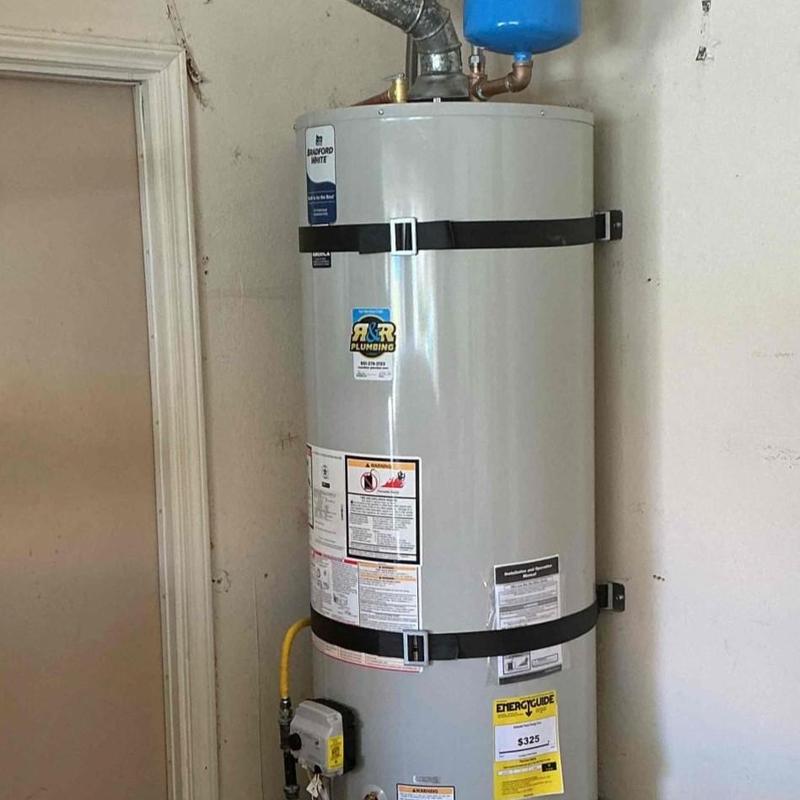 Bradford White 50-gallon gas water heater installation