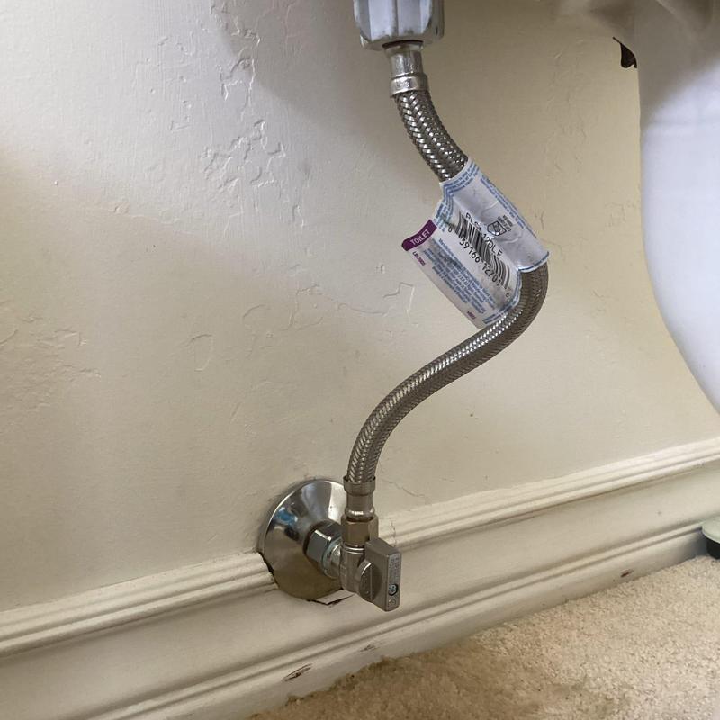 Quarter-turn angle stop and braided supply line installation