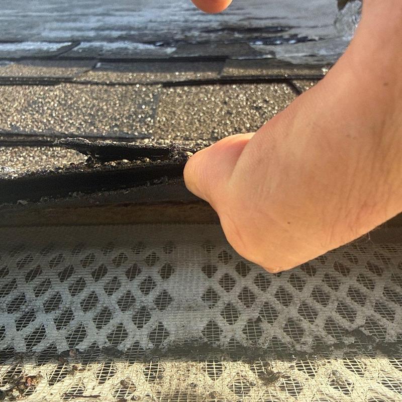 Asphalt shingles with hail damage inspection