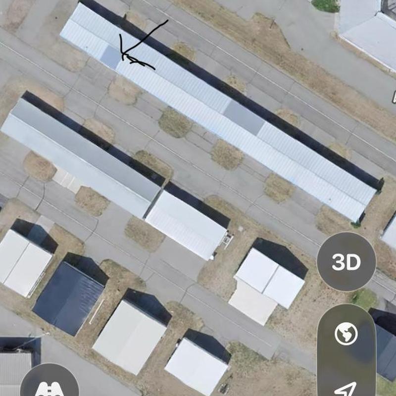 Metal roof with old patch inspection aerial view Metal roof with old patch inspection aerial view