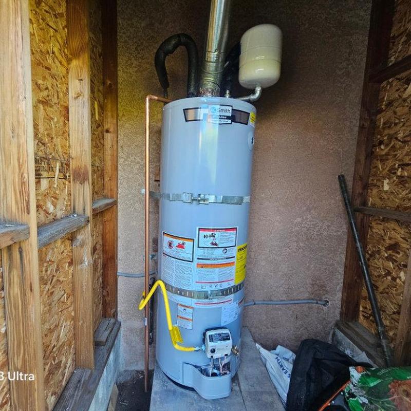 50-gallon water heater with expansion tank and earthquake straps