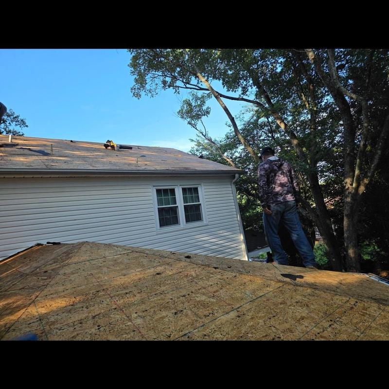 Roof decking replacement preparation on residential home