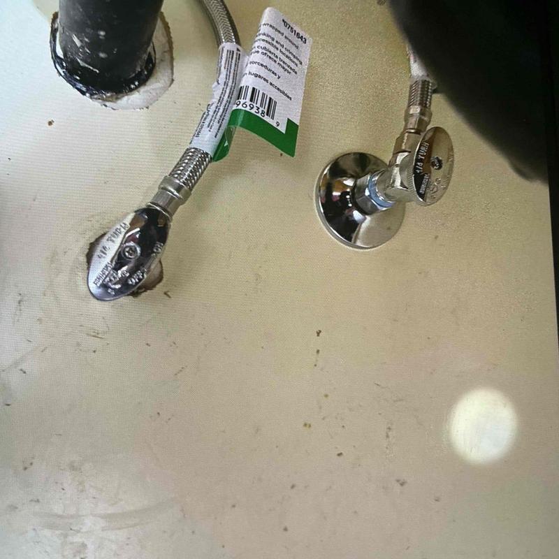 Angle stop valves and supply lines installation