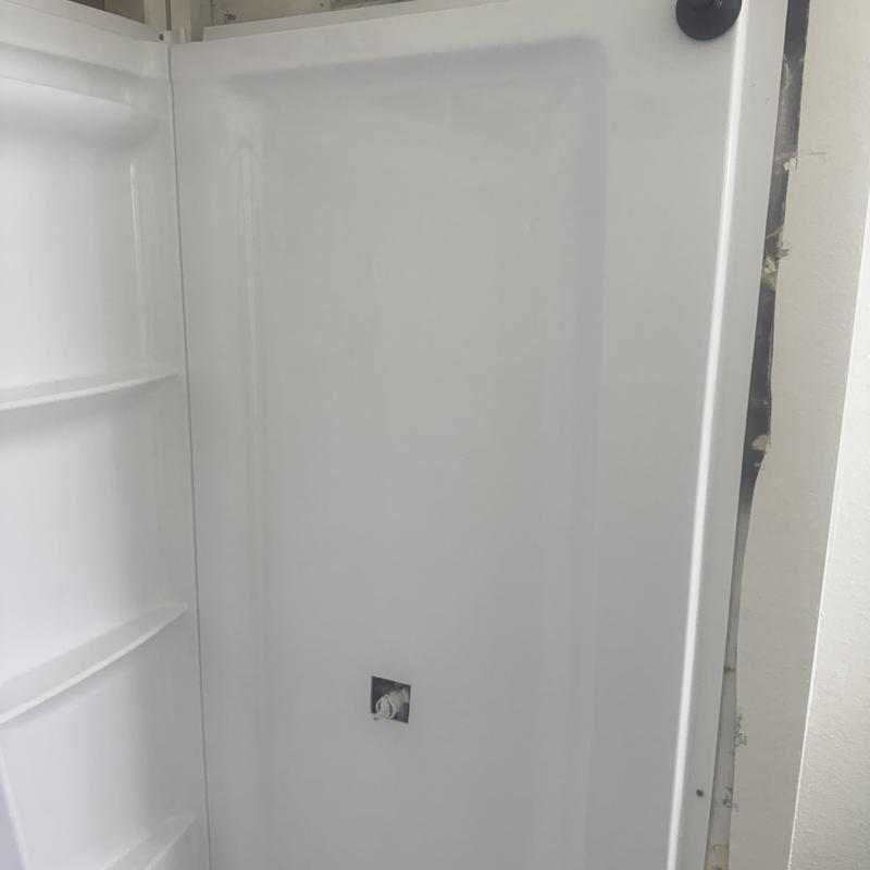 Moen shower valve rough-in behind shower wall panel