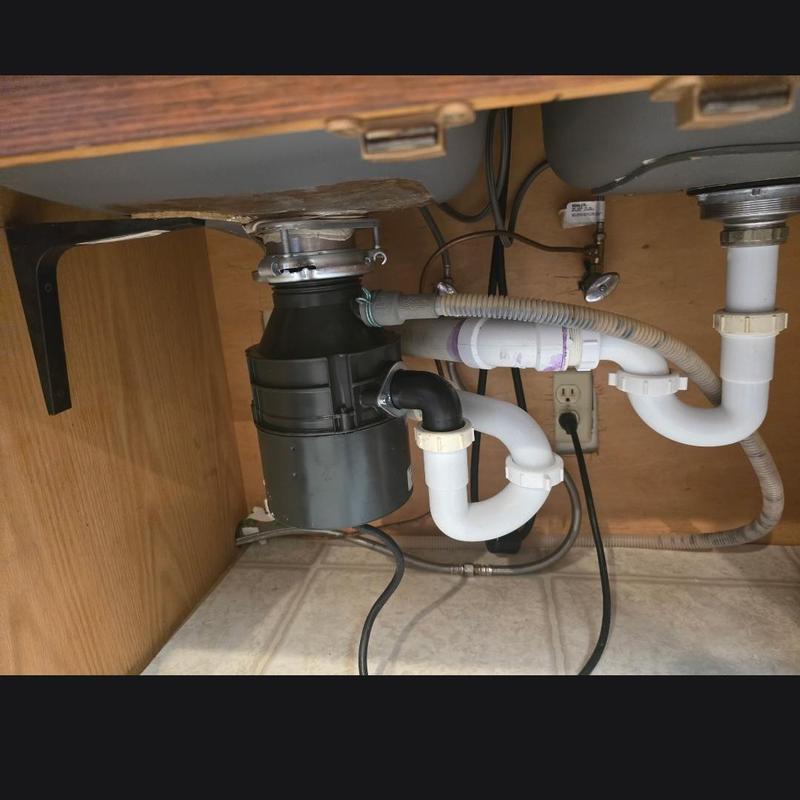 Garbage disposal and vanity drain plumbing installation