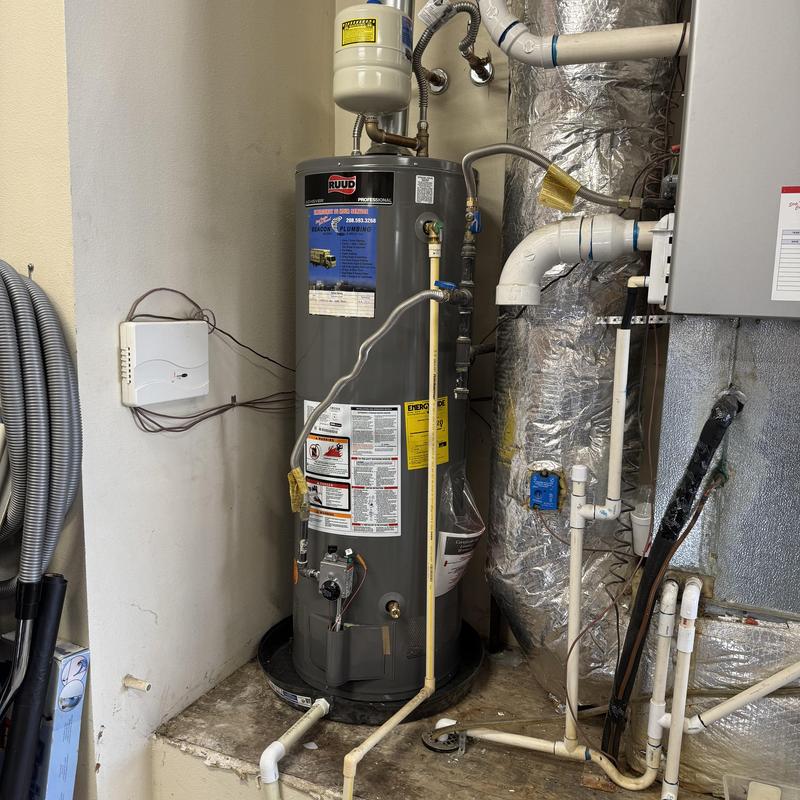 Water heater with new shutoff valve installation