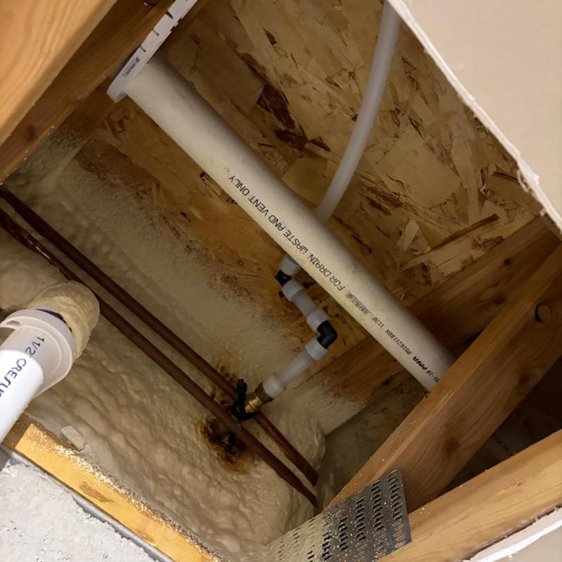 Frost-free spigot replacement with PVC and copper pipes
