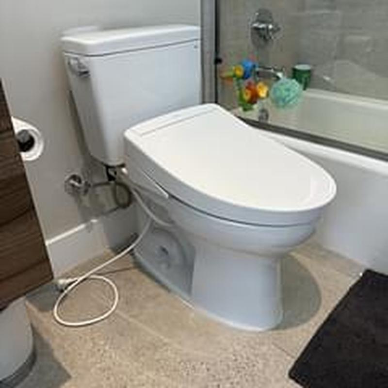Toto washlet toilet with new flange and supply hose Toto washlet toilet with new flange and supply hose