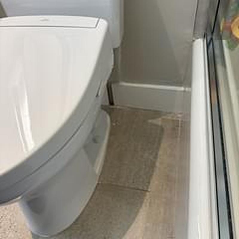 CS Toto toilet with new flange and supply hose installation CS Toto toilet with new flange and supply hose installation