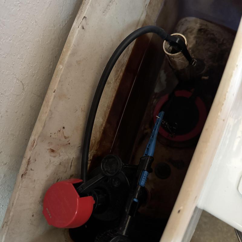 Toilet fill valve and flapper inside tank repair