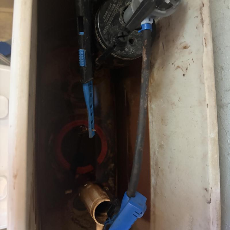 Toilet fill valve and flapper inside tank replacement